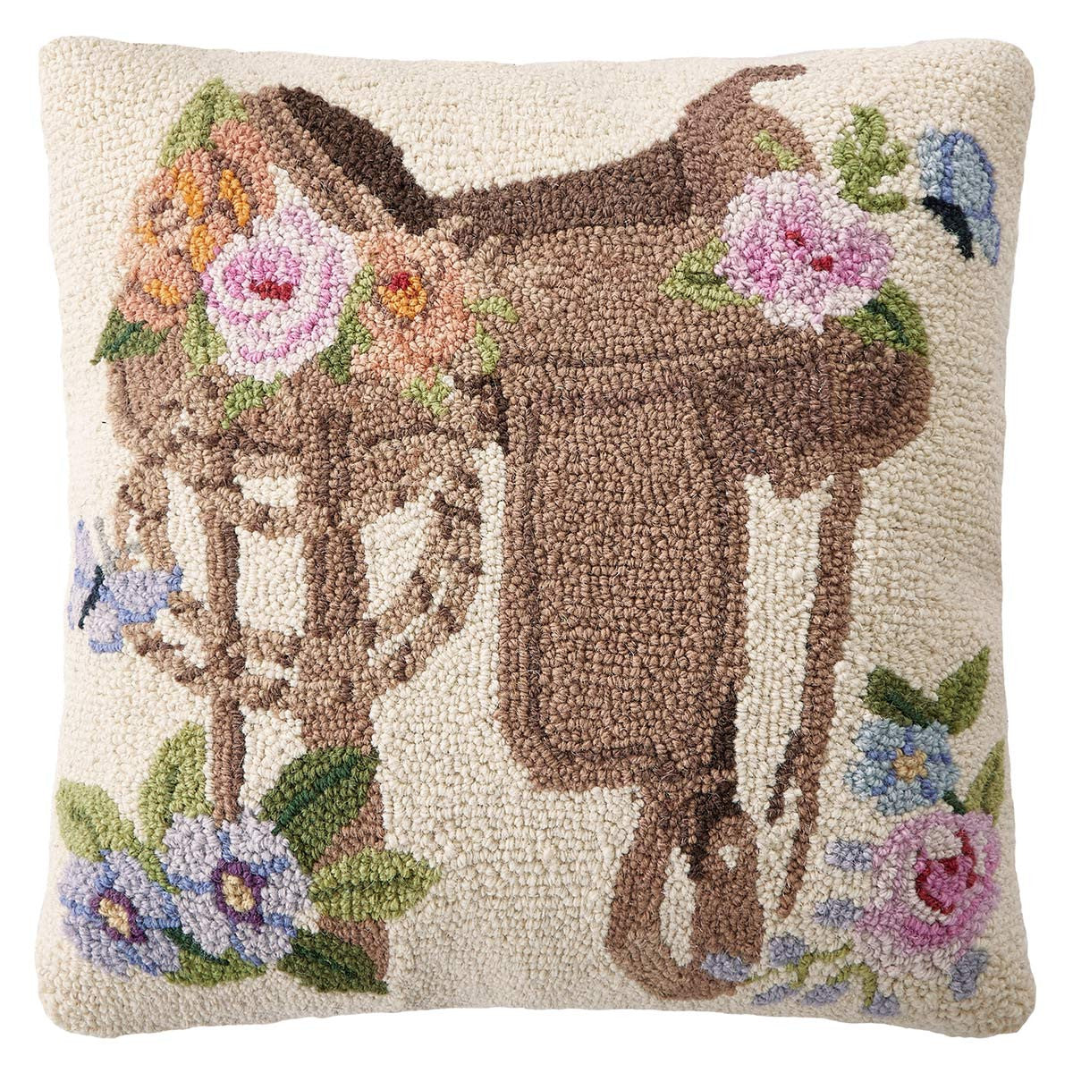 Floral Blooms Hooked Pillows