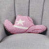 Western Cowgirl Hat Hooked Pillow