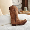 Cowboy Boot Shaped Hooked Pillow