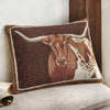 Western Longhorn Hooked Pillow