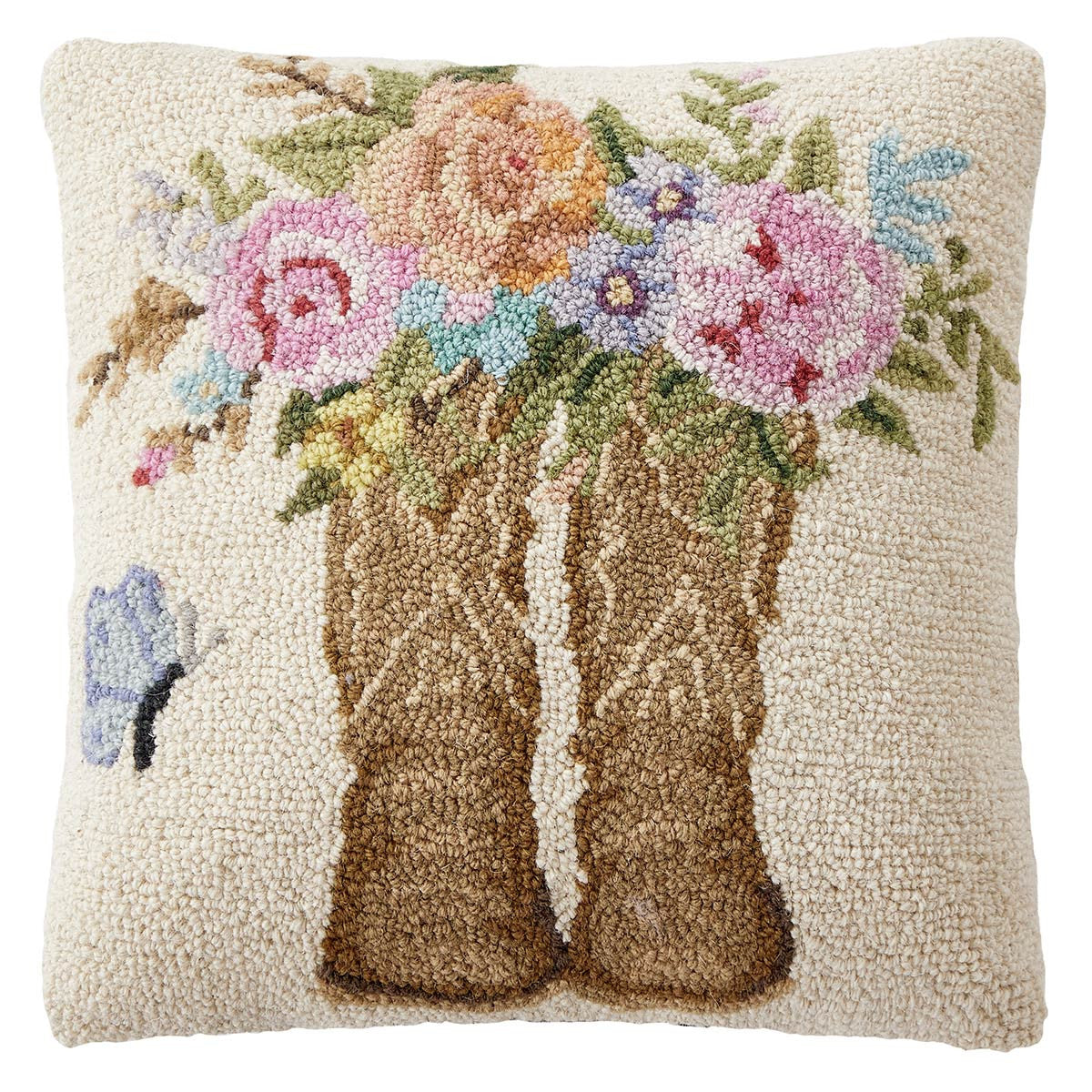 Floral Blooms Hooked Pillows