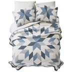 Patchwork Starburst Quilt Set - Full/Queen