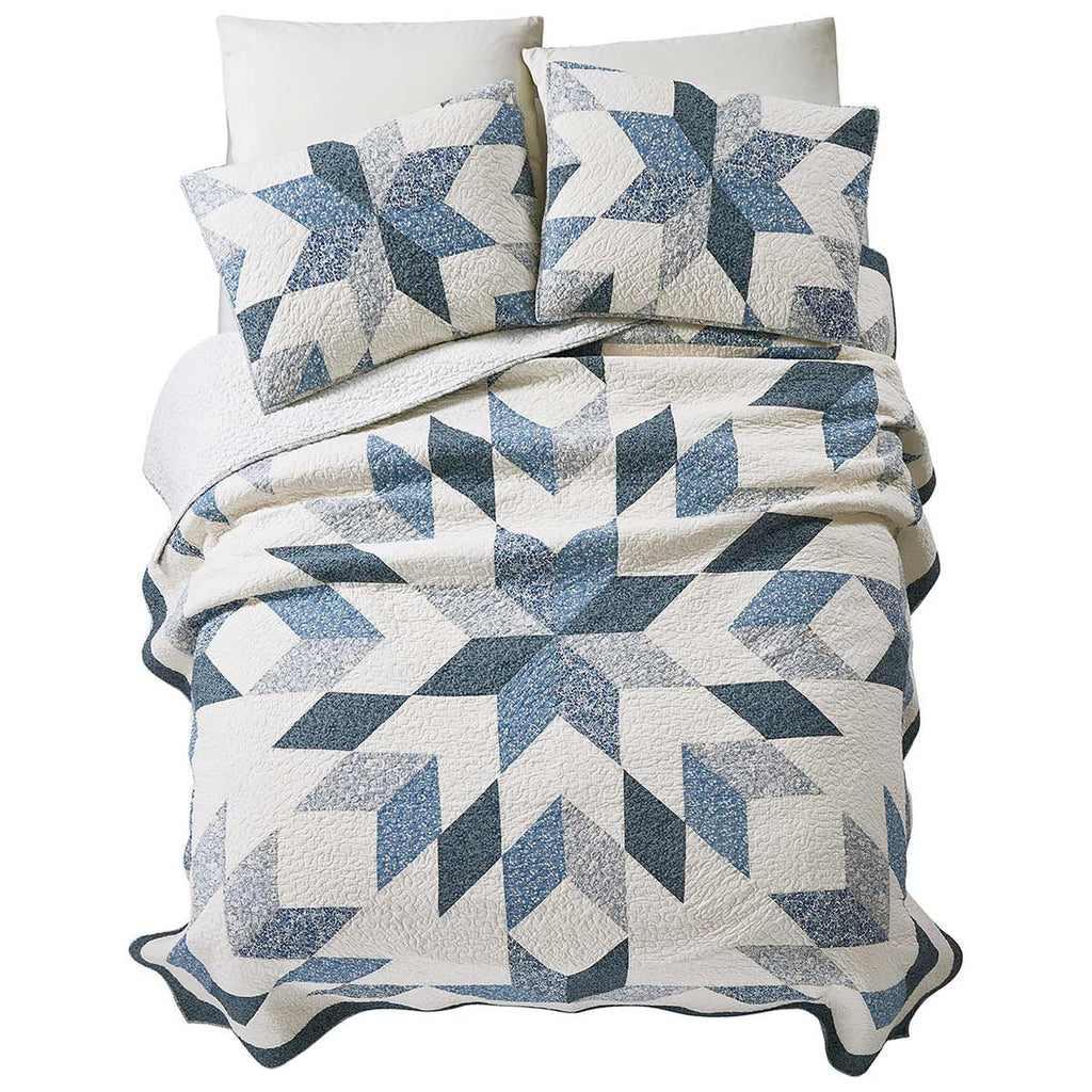Patchwork Starburst Quilt Set - King