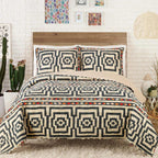 Diamond Mirage Black Quilt Set - Twin