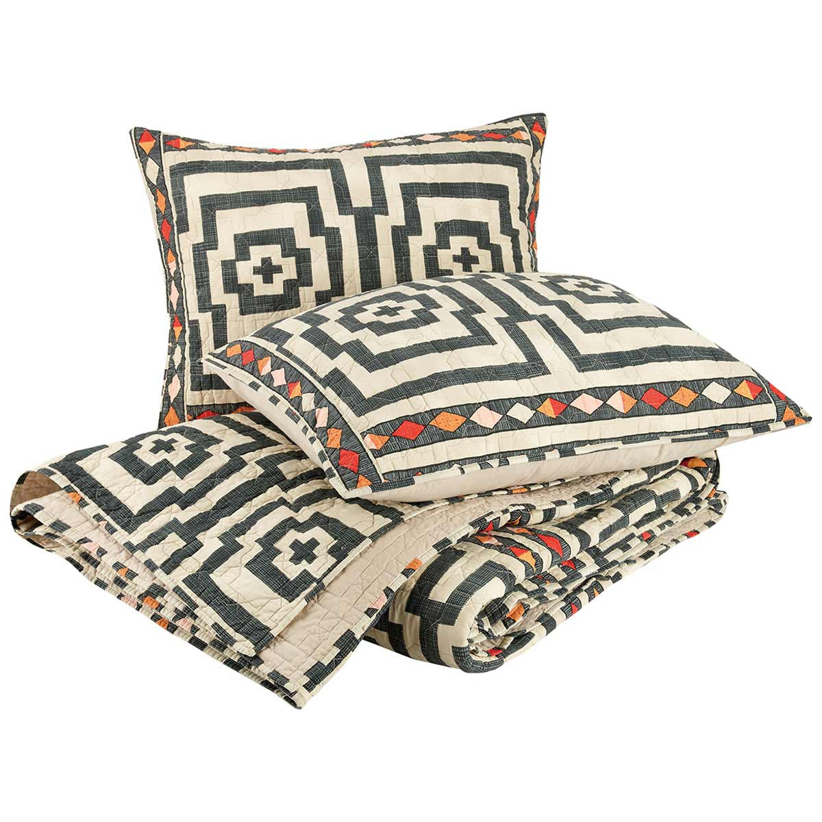 Diamond Mirage Black Quilt Bedding Collection