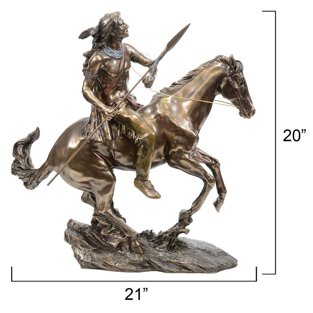 Native Warrior Sculpture