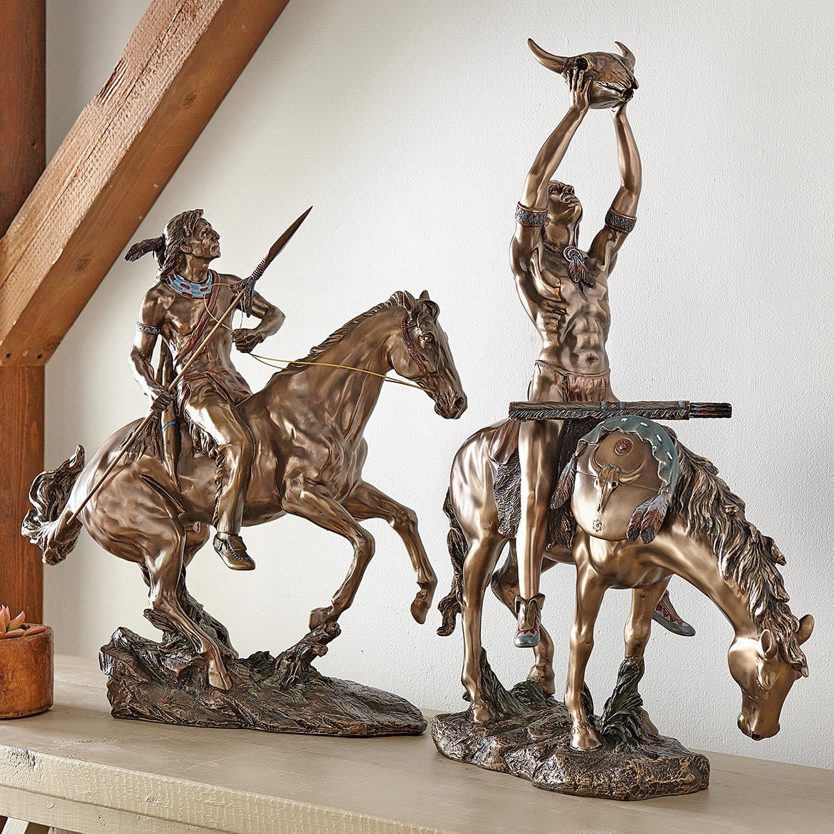 Native Warrior Sculpture