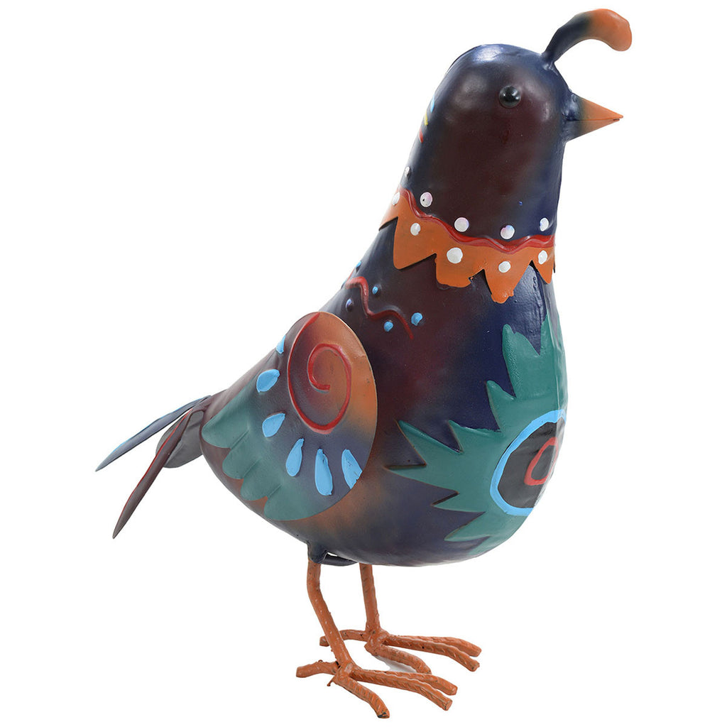 Painted Desert Quail Metal Decor