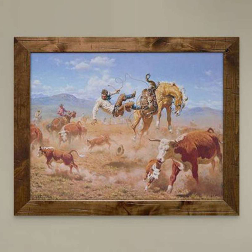 Thrown Framed Canvas