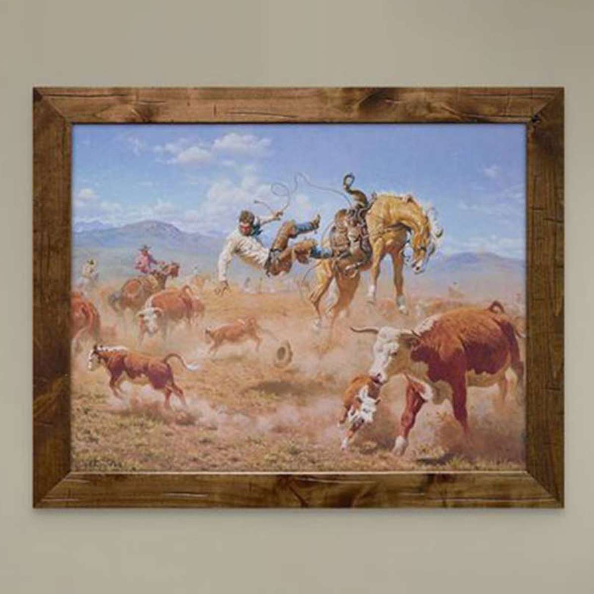 Thrown Framed Canvas