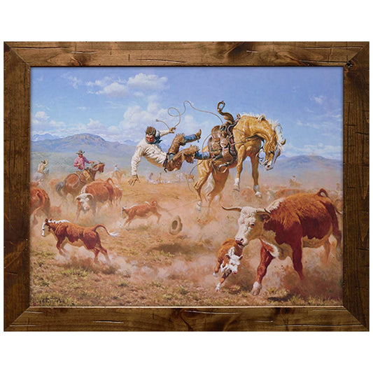 Thrown Framed Canvas