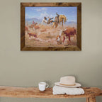 Thrown Framed Canvas