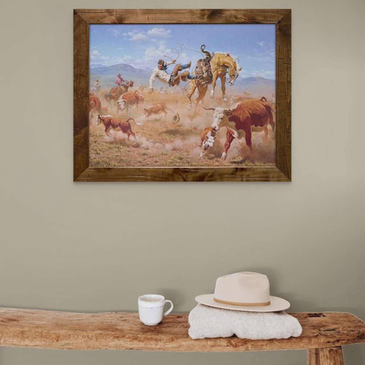 Thrown Framed Canvas