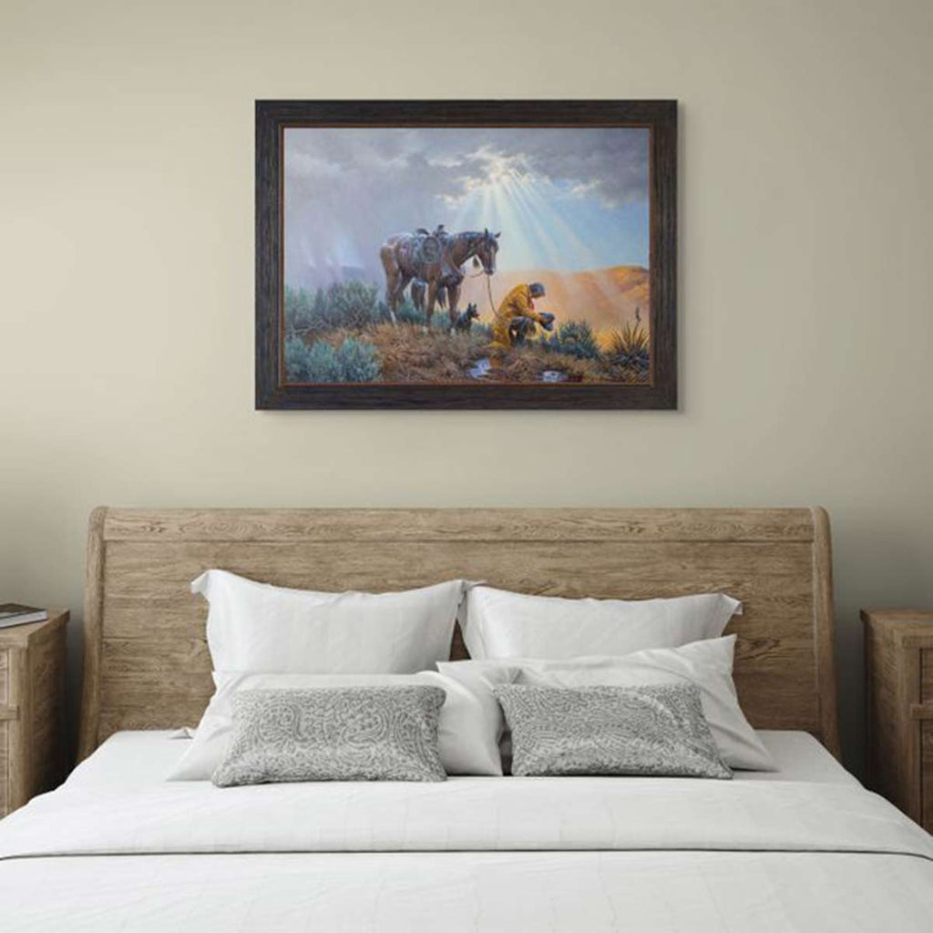 Drought's End Framed Canvas