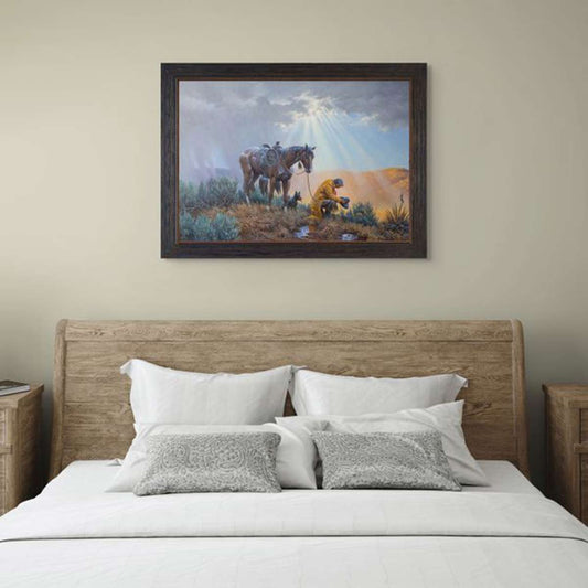 Drought's End Framed Canvas