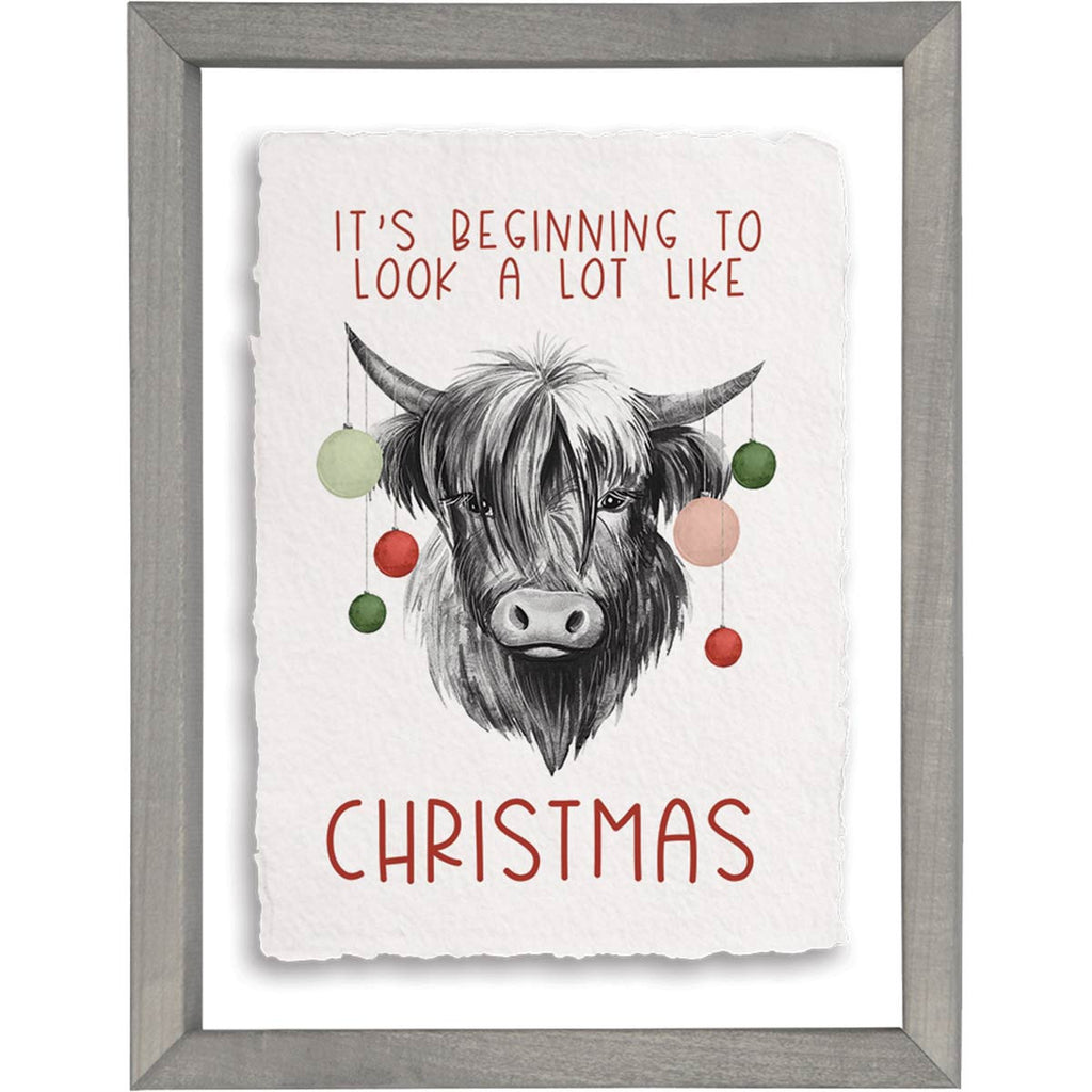 Festive Yak Framed Wall Art
