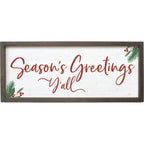 Season's Greetings Y'all Framed Wall Art