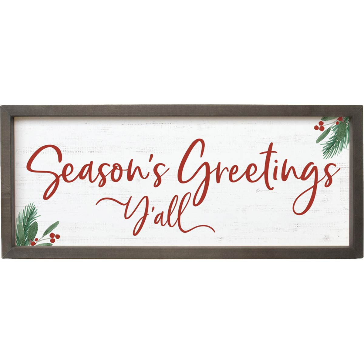 Season's Greetings Y'all Framed Wall Art