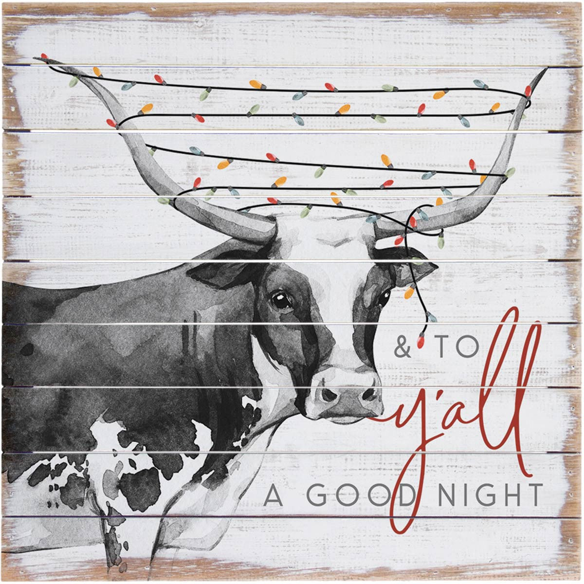Longhorn Christmas Wall Art