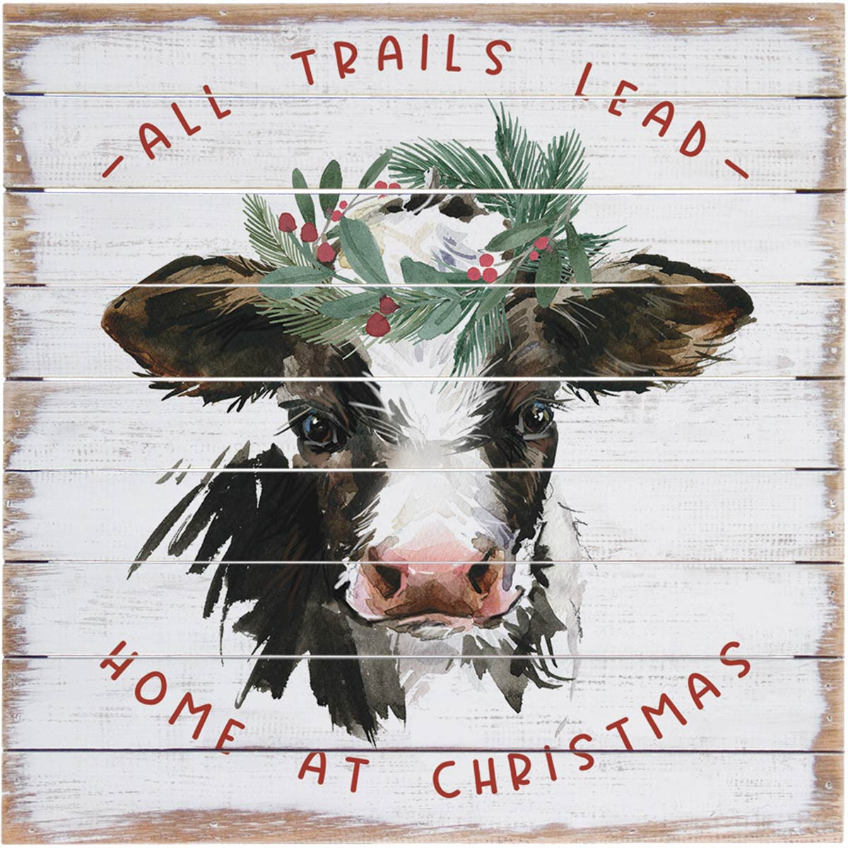 Christmas Cow Wall Art