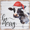 Santa Cow Wall Art