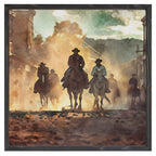 Dusty Trails Cowboy Framed Wall Art