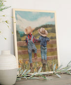 Little Cowboys Framed Wall Art