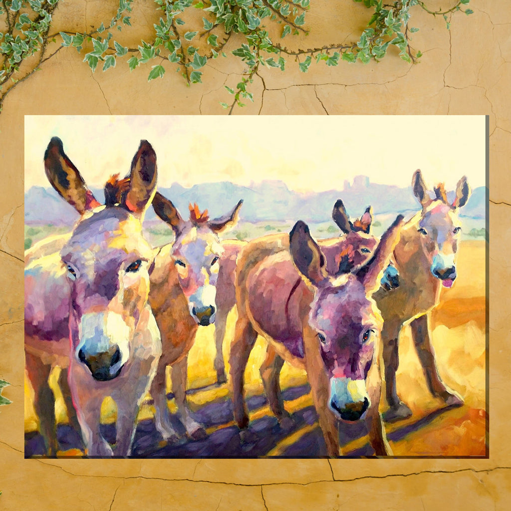 Donkey Pals Outdoor Canvas Wall Art