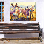 Donkey Pals Outdoor Canvas Wall Art