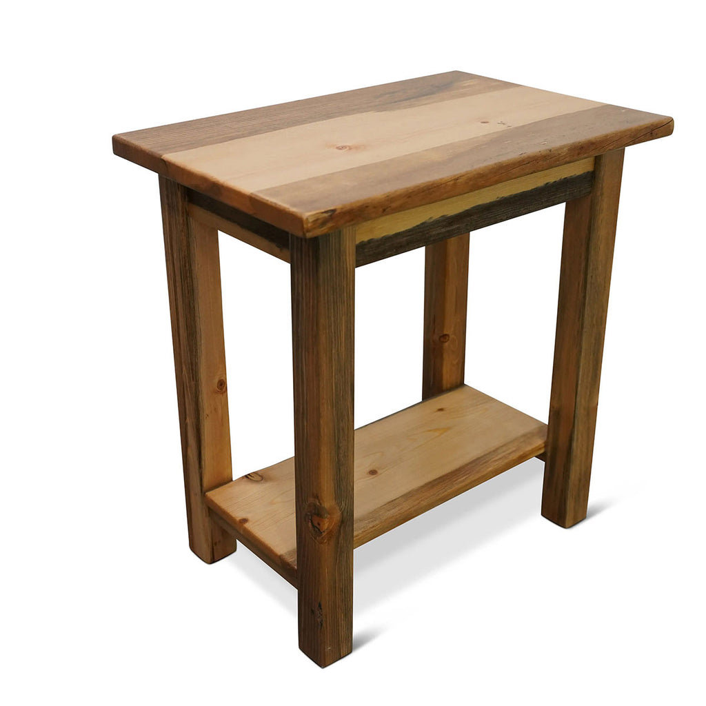 Denton Live Edge End Table with Shelf