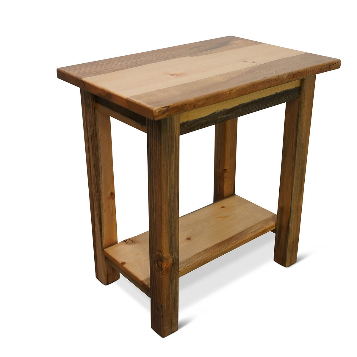 Denton Live Edge End Table with Shelf