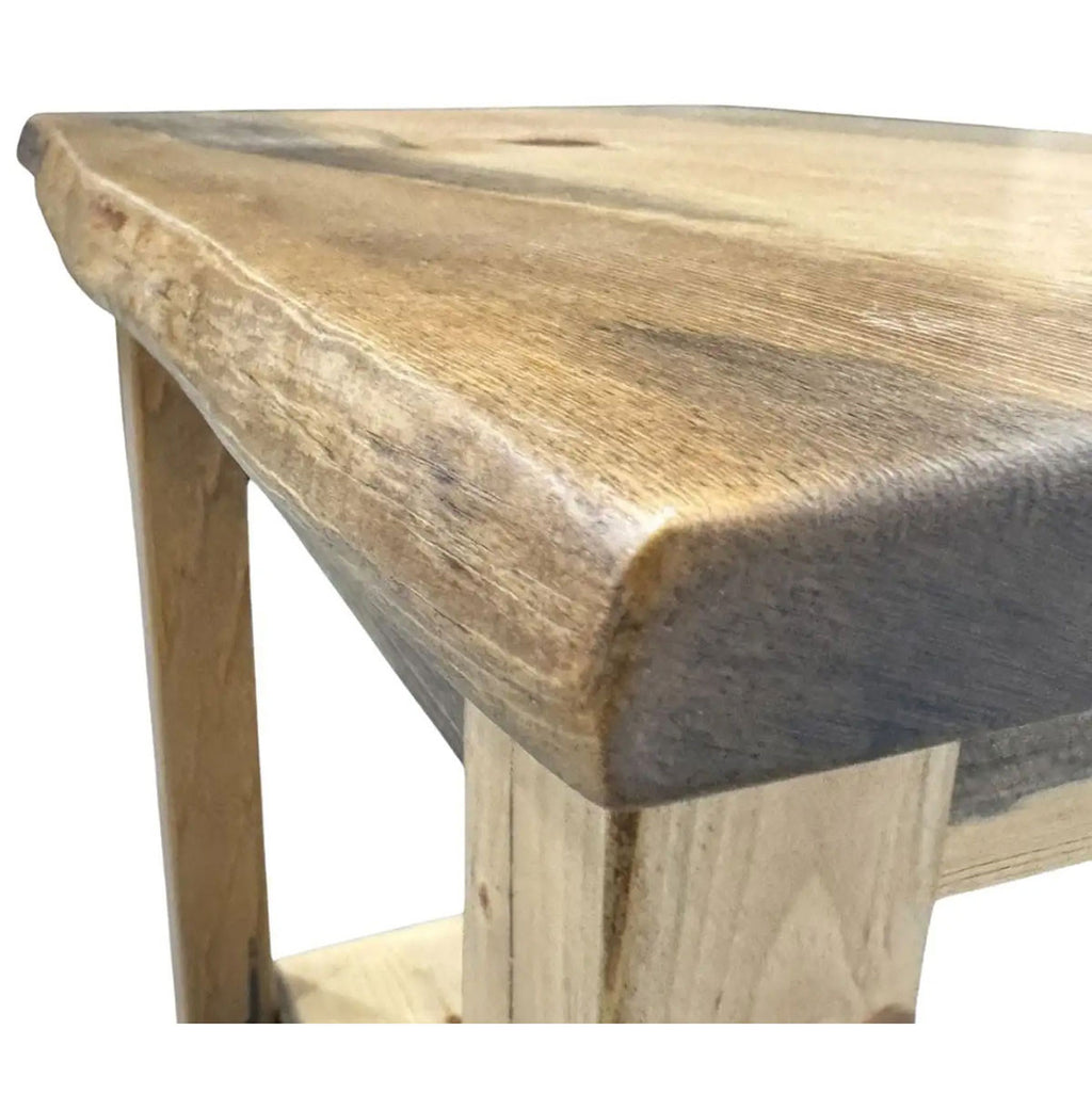 Denton Live Edge End Table with Shelf