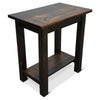 Denton Rough Sawn Live Edge End Table with Shelf