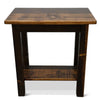 Denton Rough Sawn Live Edge End Table with Shelf