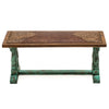 Turquoise Creek Tooled Leather Bench