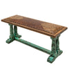 Turquoise Creek Tooled Leather Bench