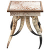 Laredo Cowhide & Horn End Table