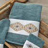Southwest Diamond Teal Embroidered Bath Towel
