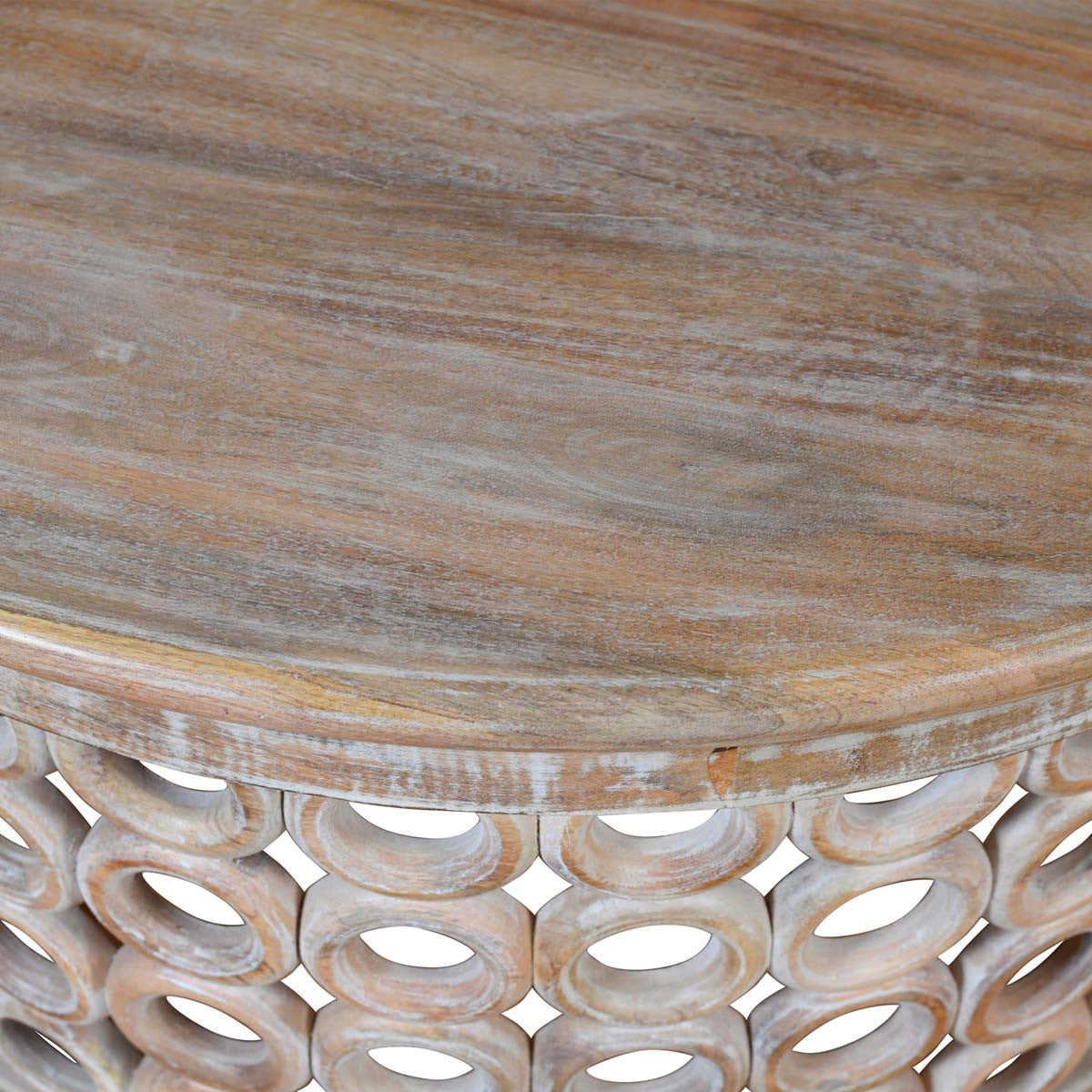 Sunset Stack White Washed Coffee Table - OUT OF STOCK UNTIL 05/27/2026