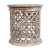 Sunset Stack White Washed Side Table