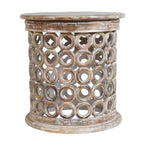Sunset Stack White Washed Side Table