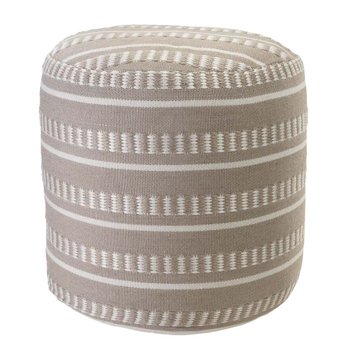 Desert Calm Beige Pouf