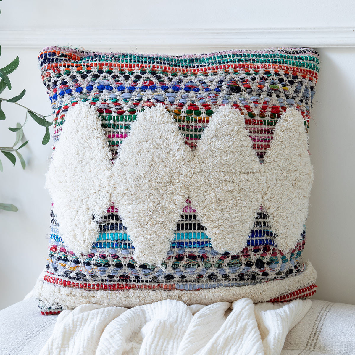 Diamond Serape Square Pillow