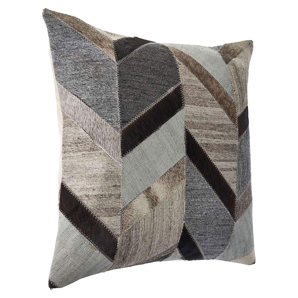 Faux Cowhide Chevrons Pillow