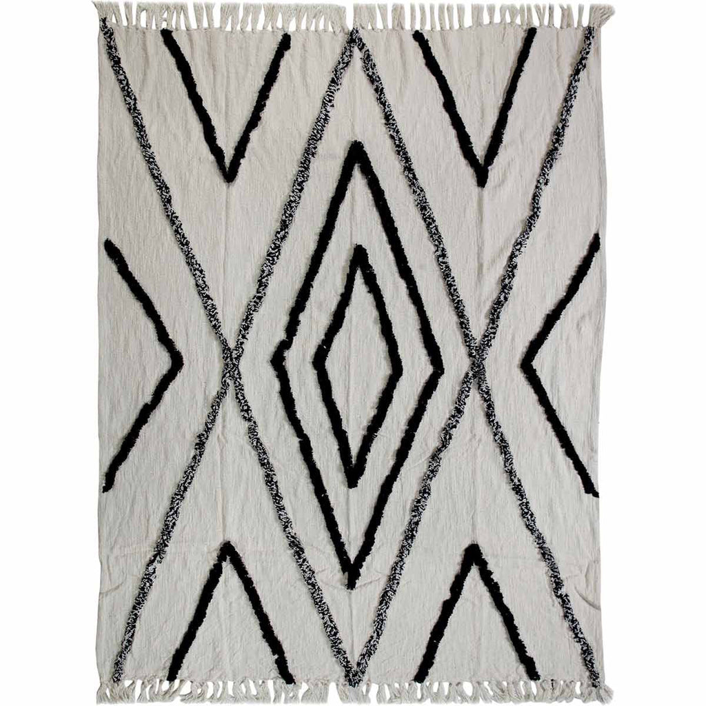 Navy Diamond Path Throw