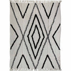 Navy Diamond Path Throw