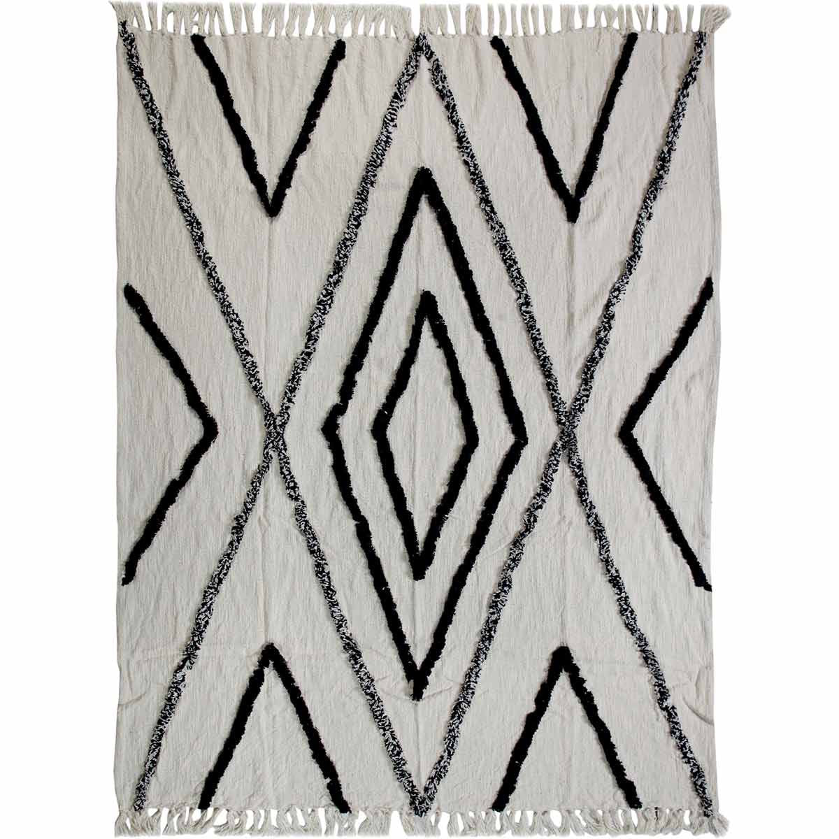 Navy Diamond Path Throw