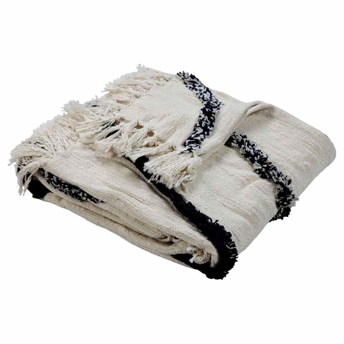 Navy Diamond Path Throw