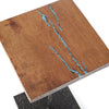 Turquoise Inlay Square Drink Table