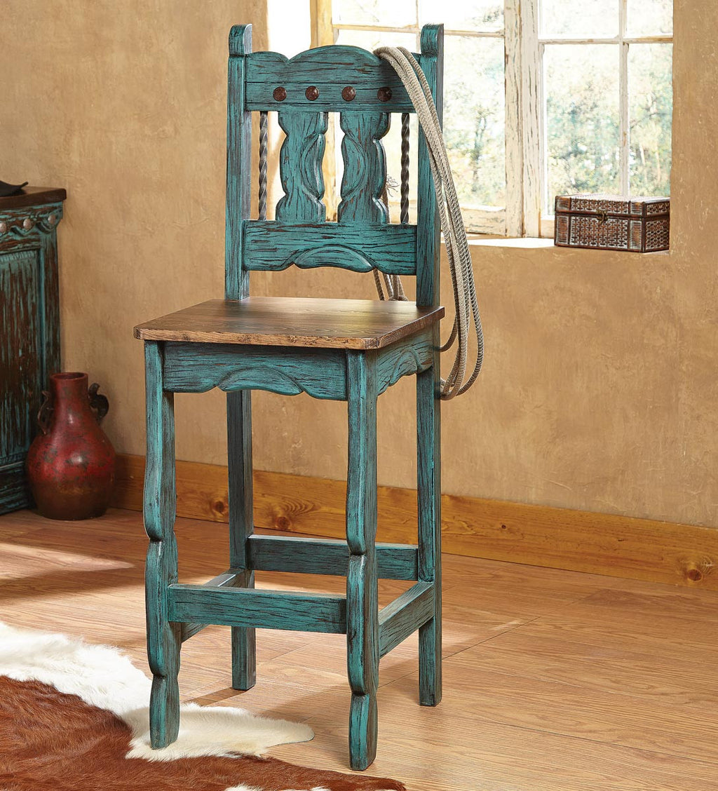 Turquoise Santa Fe Barstool